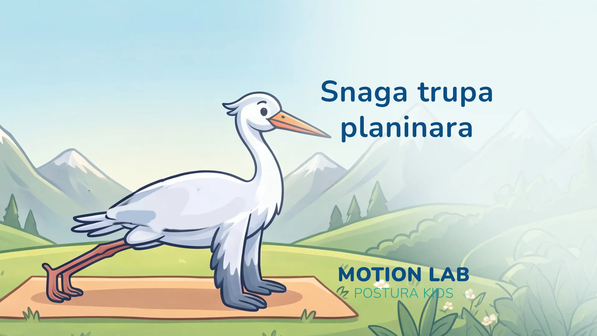 Postura Kids vježba - Snaga trupa planinara